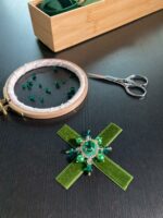 Broche – bouton Jardin luxueux-Dulouvet-3