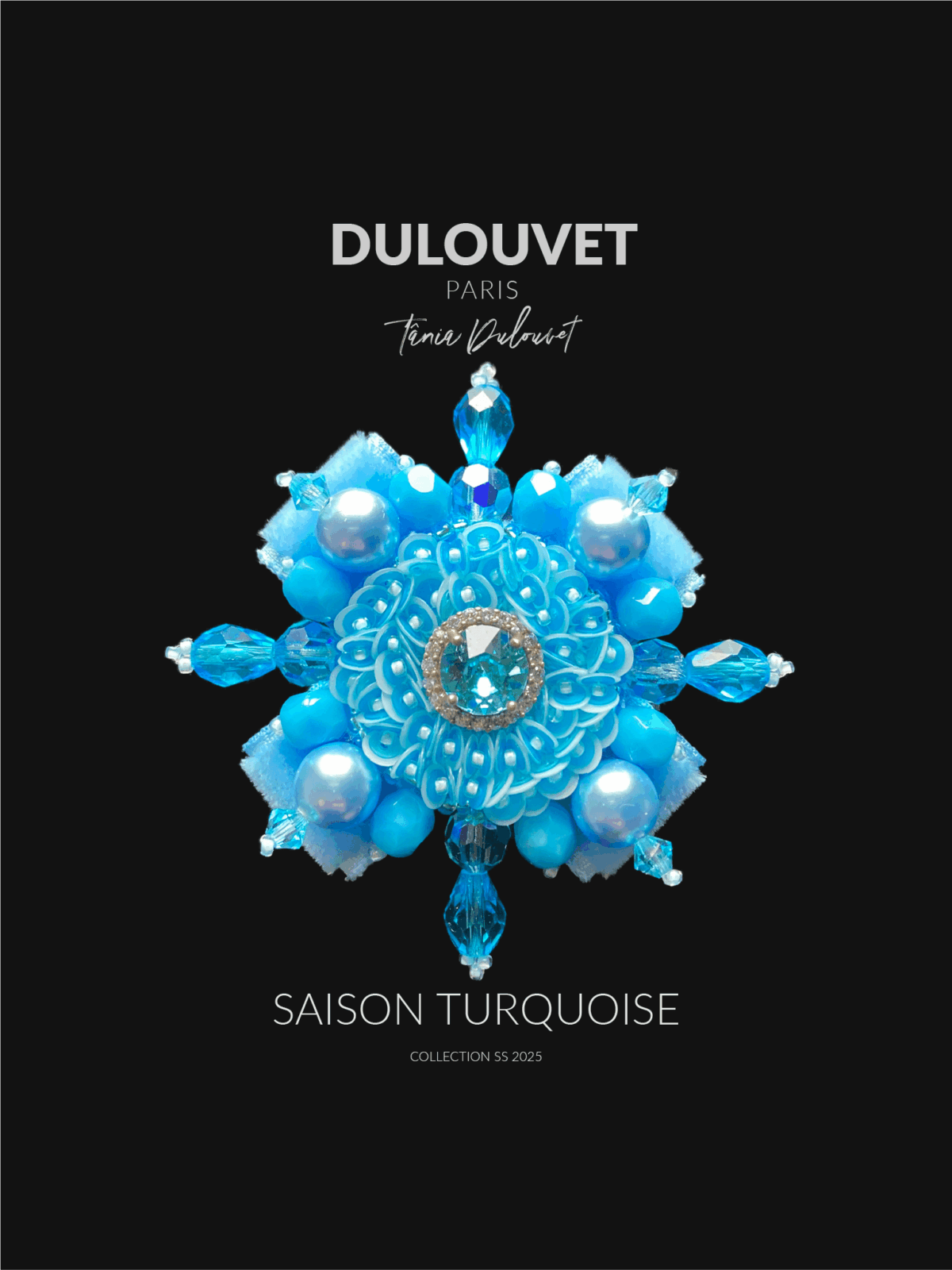 Broche clip Saison Turquoise