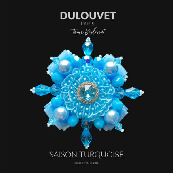 Broche clip Saison Turquoise